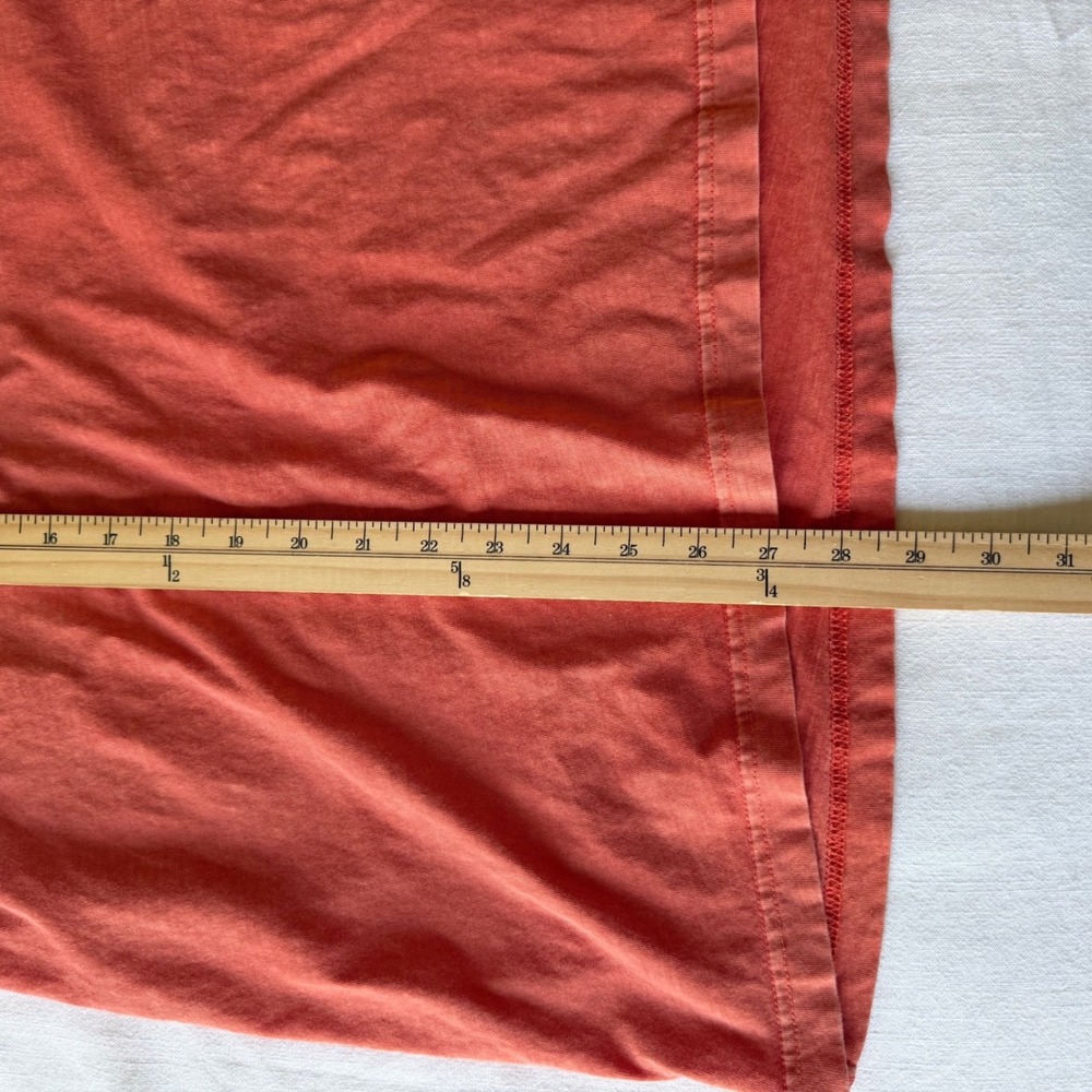 Polo Ralph Lauren XL Henley Shirt Coral Pink Slub Cotton Short Sleeve Pony - Picture 5 of 7
